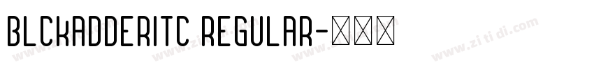 BlckadderITC Regular字体转换